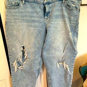 Old Navy Ripped Cut-Off Boyfriend Jeans